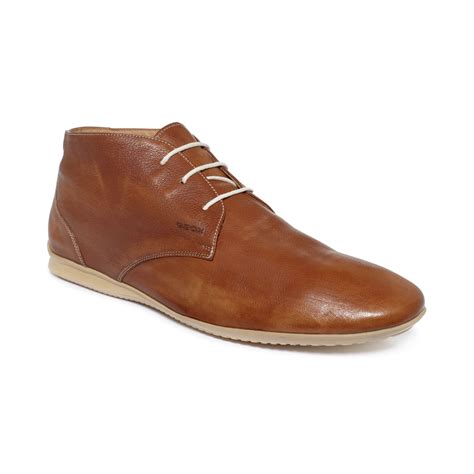 Geox Gilles Leather Chukka Boots in Brown for Men | Lyst