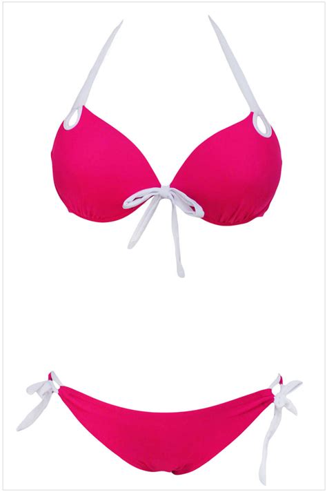Fashion Care U S Sexy Dark Pink Bikini Swimwear Underwire Bra Pcs Set