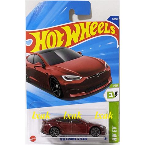 Hot Wheels Tesla Model S Plaid Hw Ev B Case Shopee Singapore