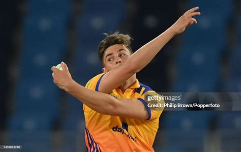 Noor Ahmad Of Sharjah Warriors Bowls During The Dp World Ilt20 Match