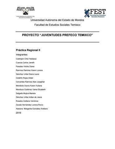 Proyecto Juventudes Prefeco By Mardeletras Issuu