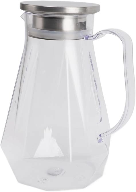 Water Pitcher With Lid And Handle1500ml Heat Resistant Clear Water Kettle Jug For