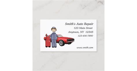 Auto Mechanic Business Card | Zazzle