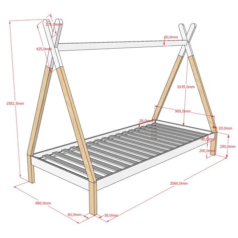 Lit Tipi X Sommier Et Tiroir Inclus Vipack Blanc Lits Cabanes