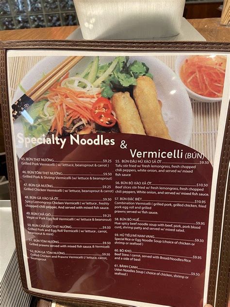 Menu At The Best Pho And Thai Restaurant Renton