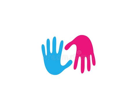 Hand Holding Business Logo Design Safety Care Concept Stock