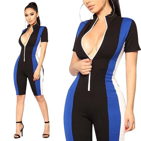 Aliexpress Buy Sexy Fitness Jumpsuit Women Slim Bodysuit Rompers