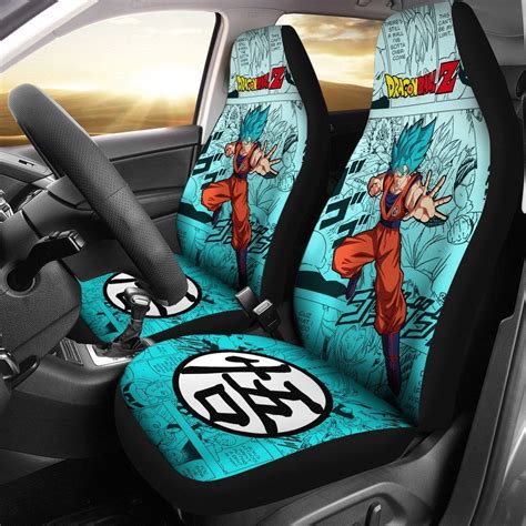 Goku Blue Dragon Ball Z Car Seat Covers Manga Mixed Anime Dragon Ball