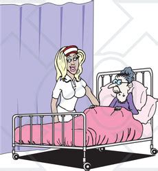 Royalty Free RF Clipart Illustration Of A Sexy Nurse Checking In On