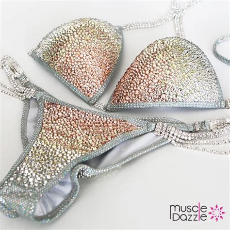 Gold And Silver Crystal Competition Bikini CB Etsy