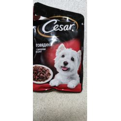 Отзыв о Влажный корм для собак Cesar "Говядина в овощном соусе" | Когда ...