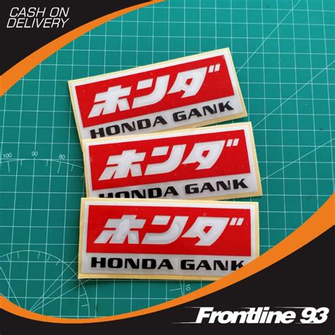 Jual Cetak Sticker Cutting Logo Honda Gank Custom Stiker Cutting Racing Motor Mobil Helm