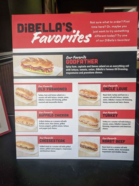 Menu At Dibellas Subs Fast Food Mccandless St Simon Way