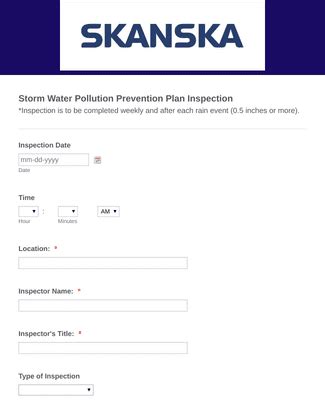 Swppp Inspection Form Template Jotform