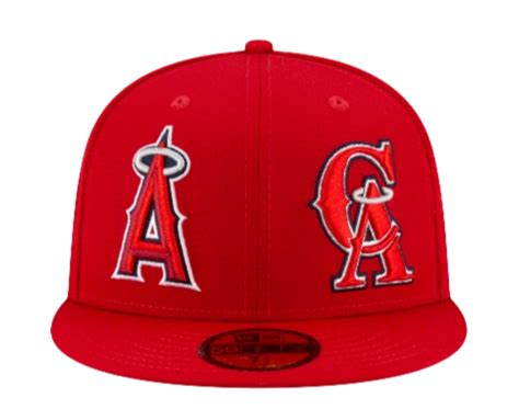 New Era 59fifty Los Angeles Angels Patch Pride Fitted Hat Nycmode