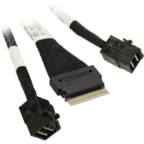 Кабель Slim SFF-8654 8i- 2x Mini SAS HD, 74pin to Dual SFF-8643 Cable ...