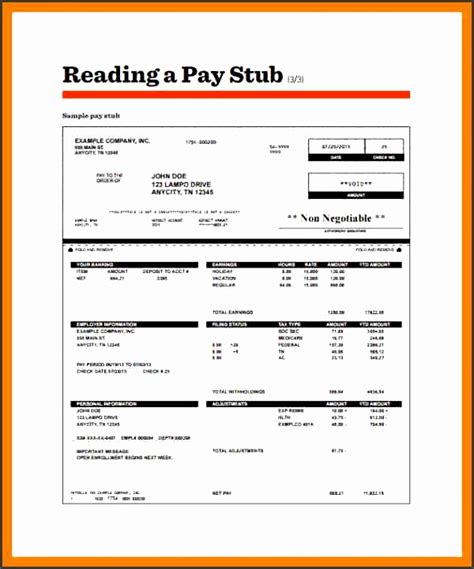 9 Pay Statement Template Sampletemplatess Sampletemplatess