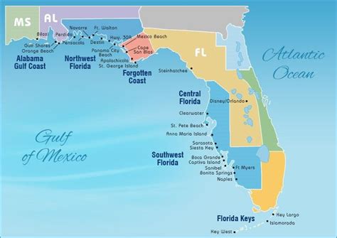map  gulf coast beaches