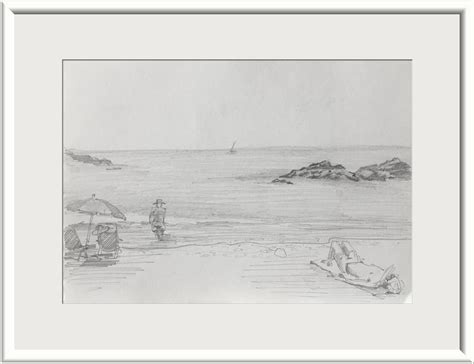 Buy Original Pencil Sketch of a Seascape / Drawing Hand Drawn Online in ...