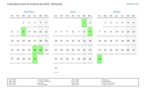 Calendario Con D As Festivos En Panam Imprimir Y Descargar