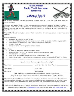 Fillable Online Jamboree Registration Form 2012 Doc Fax Email Print