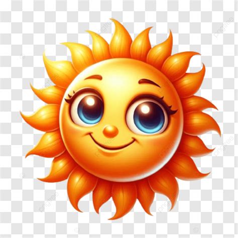 A Smiling Sun With Big Eyes And Smile On Its Face Is Shown Vector