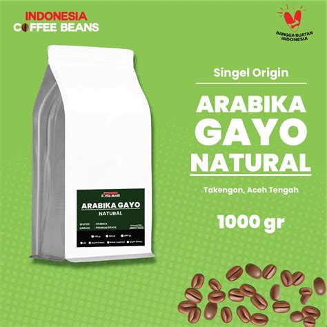 Jual Kopi Arabika Gayo Natural 1 Kg Natural Single Origin Aceh Gayo