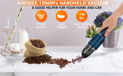 Aixiqee Cordless Handheld Vacuum 12000pa Great Suction Little Car Vacuum Cleaner