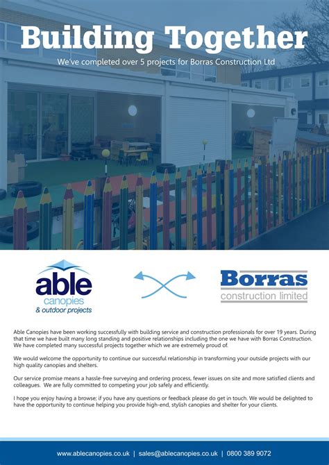 Building Together Borras Construction And Able Canopies Ltd By Able