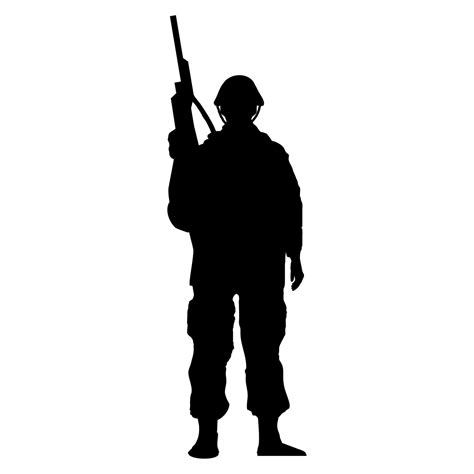 soldier with rifle silhouette 11379011 Vector Art at Vecteezy