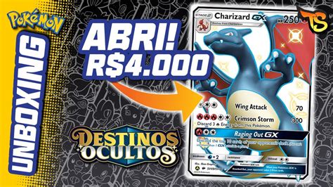 Unboxing de 100 Boosters de Destinos Ocultos MAIS UM Pokémon TCG