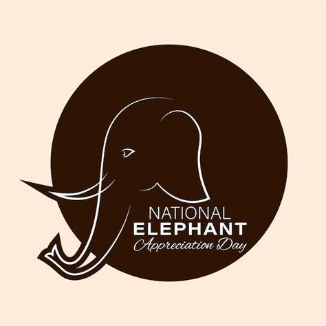 Premium Vector National Elephant Appreciation Day In USA September