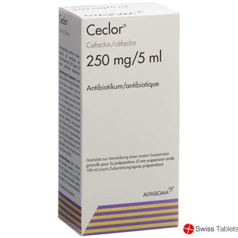 Buy online Ceclor Suspension 250mg/5ml 100ml at SWISS TABLETS