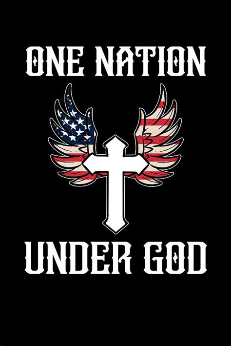 One Nation Under God Bible Verse Christian Gift Painting By Amango Design