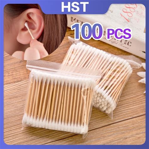 Cotton Buds Cotton Swab Wooden Handle Per Pack Wood Cotton Swab