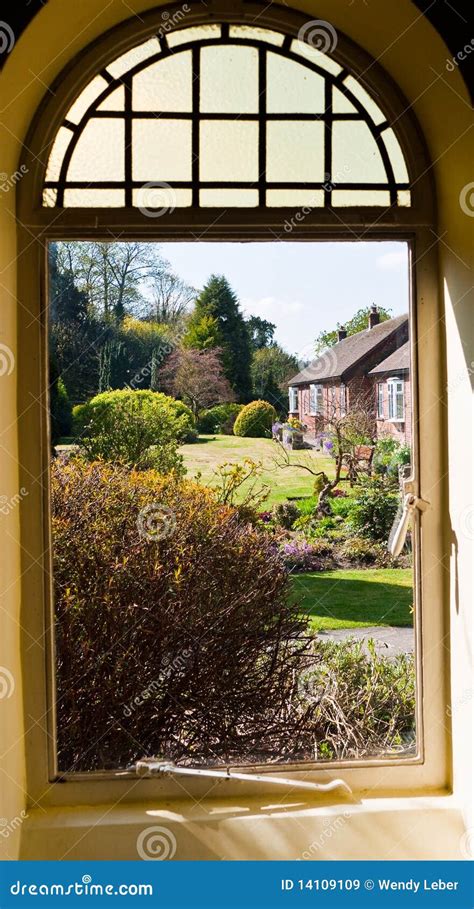 View Of Garden Through A Window Royalty Free Stock Images Image 14109109