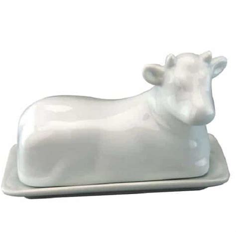 Butter Dish: White Cow Butter Dish, Ceramic - The Big Kitchen ...