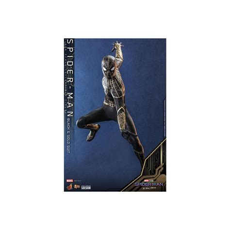 Hot Toys Spider Man Black Gold Suit Sixth Scale Figure 908916