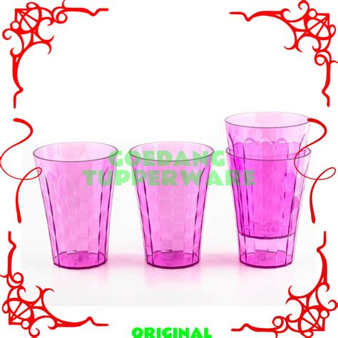 Jual Gelas Tupperware Original Crystal Ungu Gelas Mug Tupperware