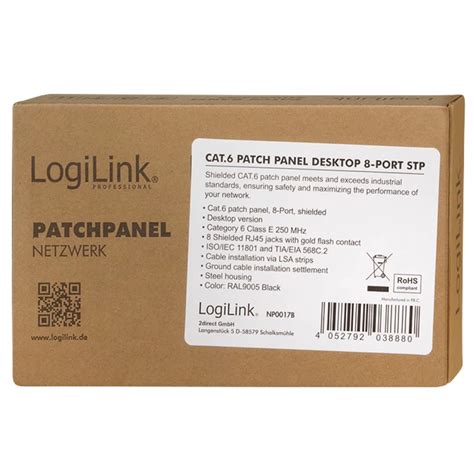 Logilink Cat Patch Panel Ports Shielded Np B Ipon Hardver S