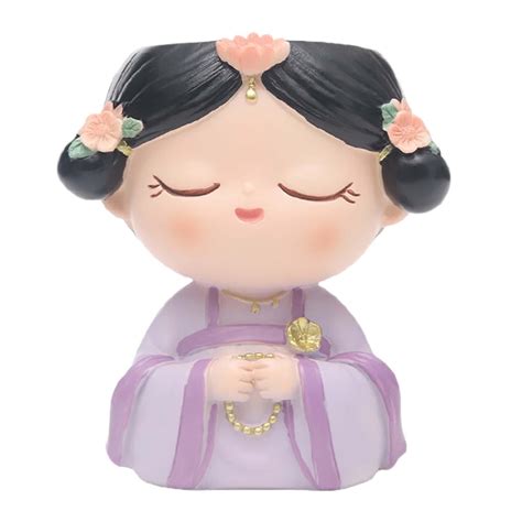 Miulika Head Planter Girl Figurine Crafts Cute Plant Pot for Courtyard