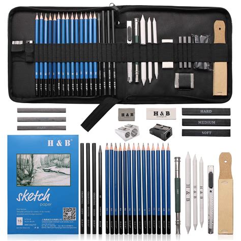 Aonlskh 35pcs Sketching And Drawing Pencils Set Professional Art