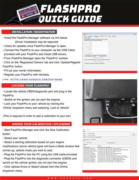 Hondata FlashPro 2022 Civic 1 5T 11th Gen Quick Start Guide