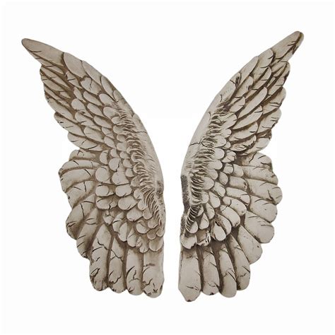 Zeckos Resin Wings Of Protection Wall Sculpture 11 Inch Set Of 2