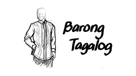 How To Draw Barong Tagalog Easy Drawing Tutorial Youtube