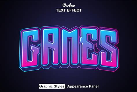 Premium Vector Games Text Effects With Graphic Style And Editable