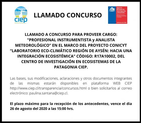 LLAMADO A CONCURSO PARA PROVEER CARGO PROFESIONAL INSTRUMENTISTA Y