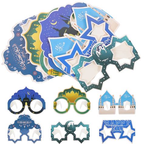 Sztuk Eid Mubarak Okulary Papierowe Okulary Eid Por Wnaj Ceny