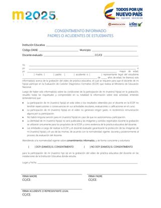 Consentimiento para grabación de video PDF