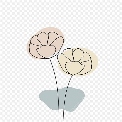 Aesthetic Line Art Hd Transparent Flower Line Art Aesthetic Flower